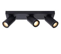 LUCIDE TAYLOR - Foco de techo Baño - LED Dim to warm - GU10-3x5W 2200K/3000K - IP44 - Negro