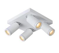LUCIDE TAYLOR - Foco de techo Baño - LED Dim to warm - GU10-4x5W 2200K/3000K - IP44 - Blanco