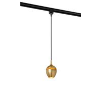 LUCIDE TRACK PRESTON Lámpara colgante - Sistema de carril monofásico/Iluminación con rieles - 1xGU10 - Oro mate/Latón (Extensión)
