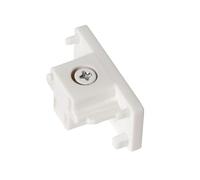 Lucide Track - Tapa final - Sistema de raíl eléctrico de 1 fase, juego de 2 unidades, color blanco (extensión)