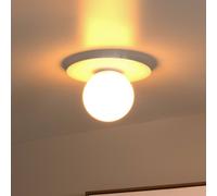 Lucide Tricia plafón, blanco, Ø 25 cm, cristal, 1 luz, E27