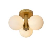 LUCIDE TRUDY - Deckenleuchte Badezimmer - Ø 28 cm - 3xG9 - IP44 - Mattes Gold/Messing