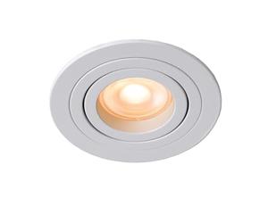 LUCIDE TUBE - Foco empotrable en el suelo - Ø 9,2 cm - 1xGU10 - Blanco