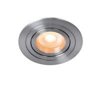 LUCIDE TUBE - Foco empotrable en el suelo - Ø 9,2 cm - 1xGU10 - Cromo mate