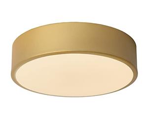 LUCIDE UNAR - Deckenleuchte - Ø 20 cm - LED Dim. - 1x12W 2700K - 3 StepDim - Mattes Gold/Messing