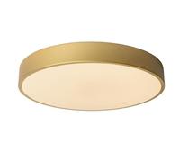 LUCIDE UNAR - Lámpara de techo - Ø 39,5 cm - LED 3 StepDim - 1x24W 2700K - Oro mate/Latón