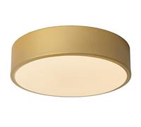 LUCIDE UNAR - Lámpara de techo - Ø 20 cm - LED 3 StepDim - 1x12W 2700K - Oro mate/Latón