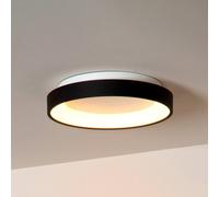 Lucide Vidal Plafón LED, negro, Ø 28 cm, atenuable, acrílico