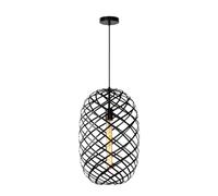 LUCIDE WOLFRAM - Lámpara colgante - Ø 32 cm - 1xE27 - Negro
