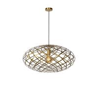 LUCIDE WOLFRAM - Lámpara colgante - Ø 65 cm - 1xE27 - Oro mate/Latón