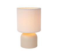 LUCIDE WOOLLY - Lámpara de mesa - Ø 16 cm - 1xE14 - Beige