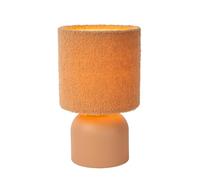 LUCIDE WOOLLY - Lámpara de mesa - Ø 16 cm - 1xE14 - Ocre