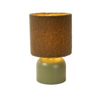 LUCIDE WOOLLY - Lámpara de mesa - Ø 16 cm - 1xE14 - Verde
