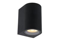LUCIDE ZARO - Foco de pared/Lámpara de pared Dentro/Fuera - 1xGU10 - IP44 - Negro