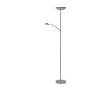 Zenith - lámpara de pie con lámpara de lectura en metal cromo 180cm