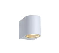 LUCIDE ZORA-LED - Foco de pared/Lámpara de pared Dentro/Fuera - LED Regul. - GU10-1x5W 3000K - IP44 - Blanco