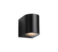 LUCIDE ZORA-LED - Foco de pared/Lámpara de pared Dentro/Fuera - LED Regul. - GU10-1x5W 3000K - IP44 - Negro