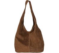 LucieElle - Bolso de piel para mujer, A4, para mujer, A4, piel sintética, estilo italiano, bolso para mujer, bolso para mujer, color negro, marrón claro