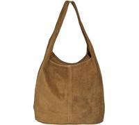 LucieElle - Bolso de piel sintética para mujer, italiano, A4, bolso de mano, color negro y camel, 45 x 32 x 18 cm