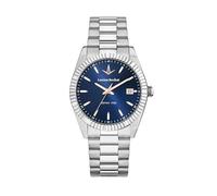 LUCIEN ROCHAT Reloj de hombre de acero, hora, fecha, analógico, 39 mm, colección Bienne, ideas de regalo