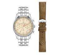 LUCIEN ROCHAT Reloj para Hombre, Cronógrafo, Analógico, Correa de Acero, Colección Montreux Special Pack - R0473615003