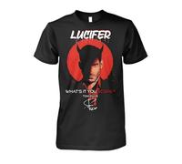 Lucifer What's Your Desire Tom Ellis Satan T-Shirt Gift Black XXL