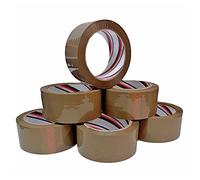 LUCIFERIA Cinta Embalar 48MM x 100M Precinto Adhesivo Extrafuerte y Resistente para Embalar,Cinta Embalaje para Embalar Paquetes y Cajas de Envío y Mudanza,6 Rollos Color Marrón