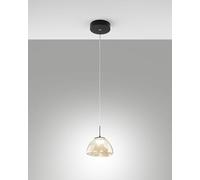 Lucille - Lámpara de techo (metal y vidrio borosilicato coñac, LED de 8 W, regulables, temperatura de color 2700 K/3000 K/4000 K, Ø 16 cm)
