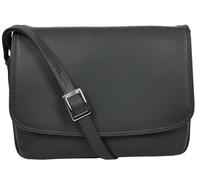 Lucinda - Bolso cruzado clásico de piel auténtica para mujer, tamaño mediano, Navy, Medium