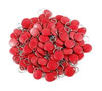 LUCINE 100pcs RFID Keyfobs 125KHz Tarjeta de identificación de proximidad TK4100/EM4100 Key fob Token Tag para el sistema de control de acceso de entrada de puerta al por mayor (100ID Roja)