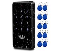 LUCINE El último teclado RFID impermeable con panel de pantalla táctil de 3000 usuarios, código PIN, Wiegand 26, control de acceso independiente de 125 KHz, abridor de puerta + 10 tarjetas RFID