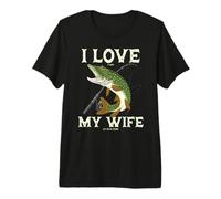 Lucio de Pesca I Love It Pike When My Wife Let Me Go Fishing Camiseta Premium