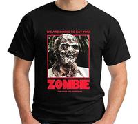 Lucio Fulci's Zombie Horror Movie Show Men's T-Shirt Unisex Black Cotton Hip Hop Print tee Shirts M