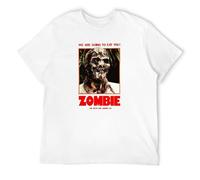 Lucio Fulci's Zombie Horror Movie Show Men's T-Shirt Unisex White Cotton Hip Hop Print tee Shirts L