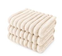 luciphia 3 Piezas de Paquete Mantas para Perros Gatos, Lavables a Máquina Franela Suave y Duradera, Manta para Perro Protección de Coche Cama Sofá Beige 45_x_75_cm