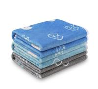 luciphia 3 Piezas de Paquete Mantas para Perros Gatos Mascotas Paños Estampados y Suaves Cabeza de Gato Small (60 * 40cm)