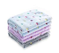 luciphia 3 Piezas de Paquete Mantas para Perros Gatos Mascotas Paños Estampados y Suaves Círculo Multicolor Medium (76 * 52cm)