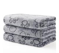 luciphia 3 Piezas de Paquete Mantas para Perros Gatos Mascotas Paños Estampados y Suaves Garra Amoroso Small (60 * 40cm)