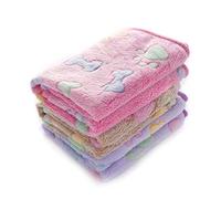 luciphia 3 Piezas de Paquete Mantas para Perros Gatos Mascotas Paños Estampados y Suaves Hueso Medium (76 * 52cm)