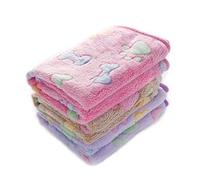 luciphia 3 Piezas de Paquete Mantas para Perros Gatos Mascotas Paños Estampados y Suaves Hueso Small (60 * 40cm)