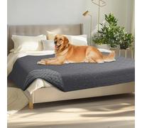 luciphia Manta para Perros 100% Impermeable con Puntos Antideslizantes, Alfombras para Gatos Perros Antideslizantes como Protección de Coche Cama Sofá, Lavables a Máquina, Gris 173_x_208_cm