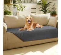 luciphia Manta para Perros 100% Impermeable con Puntos Antideslizantes, Alfombras para Gatos Perros Antideslizantes como Protección de Coche Cama Sofá, Lavables a Máquina, Gris 76_x_178_cm