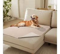 luciphia Manta para Perros 100% Impermeable con Puntos Antideslizantes, Alfombras para Gatos Perros Antideslizantes como Protección de Coche Cama Sofá, Lavables a Máquina, Caqui Beige 101_x_127_cm