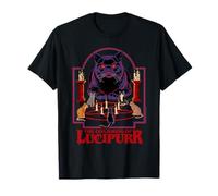 Lucipurr Cat Conjuring Sarcastic Retro Funny Adult Humor Camiseta