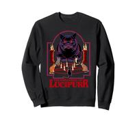 Lucipurr Cat Conjuring Sarcastic Retro Funny Adult Humor Sudadera