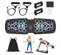 Lucisne Sistema de entrenamiento muscular abdominal de brazo multifuncional y equipo de entrenamiento de banda de resistencia con placa de soporte de placa de hiperflexión plegable