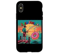 Luck Favors The Angler with The Last Donut Carcasa para iPhone X/XS