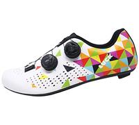 LUCK Genius Grafiti, Zapatillas de Ciclismo para Carretera con Suela de Carbono HD-50 y Doble Cierre rotativo de precisión. (Numeric_43)