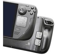 Luck&Link Protector de touchpad para Steam Deck, adhesivo de textura de piel protectora para los trackpads táctiles de Steam Deck, piel texturizada de alta gama (Miel - Plateado, trackpads+4 teclas)
