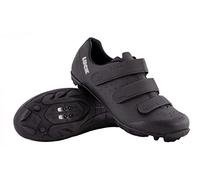 LUCK Matrix Revolution. Zapatillas Ciclismo MTB. Hombre, Mujer. Suela de Carbono Rígida y Ligera. Triple Tira para un Ajuste Zapatos Ciclismo montaña Negro (37 EU, Negro)